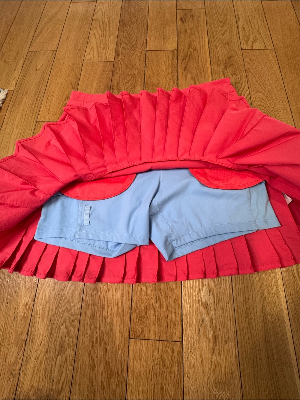 Renwick Sport Coral Pleated Golf Tennis Pickleball Skirt with Built-in Shorts - Picture 9 of 16